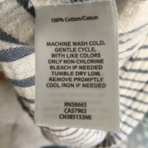 Caslon White & Blue Striped Shirt w/ Shoulder Ties - Picture 5 of 5